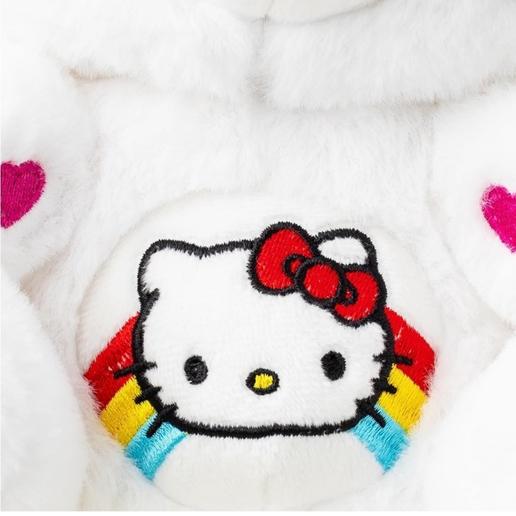 Care Bears Hello Kitty Loves Cheer Bear 10" Collectible Plush 2-Pack-Soft, NWT - Picture 5 of 6